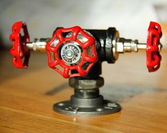 Triple Patère - Coat holder - Crochet - Original industrial style - Industrial coat rack, plumbing, faucet - Model 15