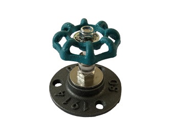Valve hook - Coat rack - Original industrial style - Coat rack, plumbing valve, LA TUQUOISE faucet