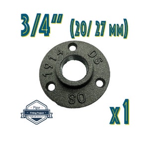 3/4&quot; (20x27 mm) novias de pisos de hierro fundido negro - Novias de piso rellena - World DeliveryRelay