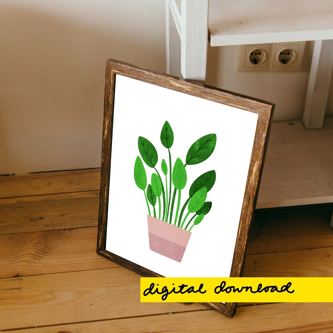 Plant Wall Art Print Digital Download Home Decor Etsy