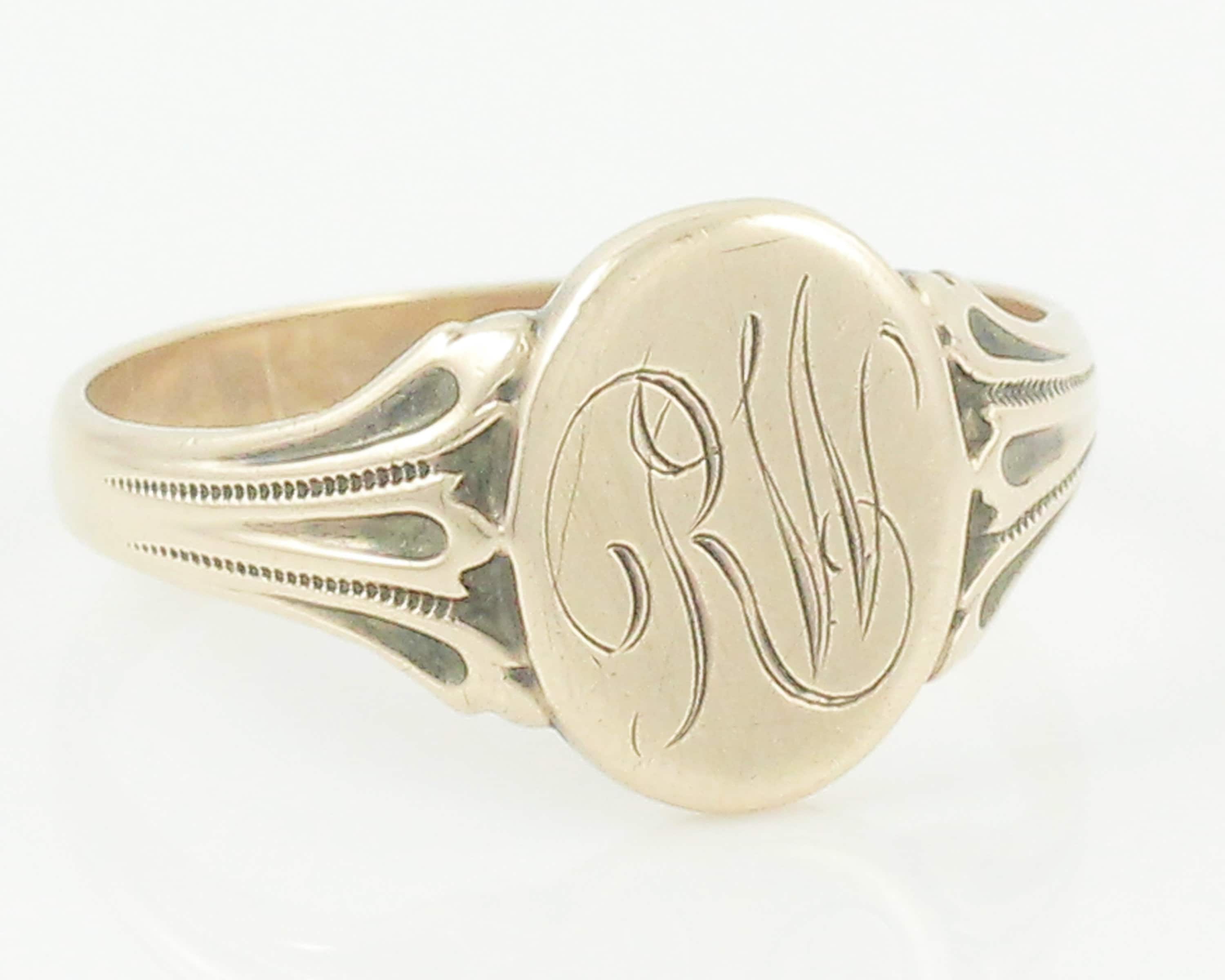 vintage engraved ring aot