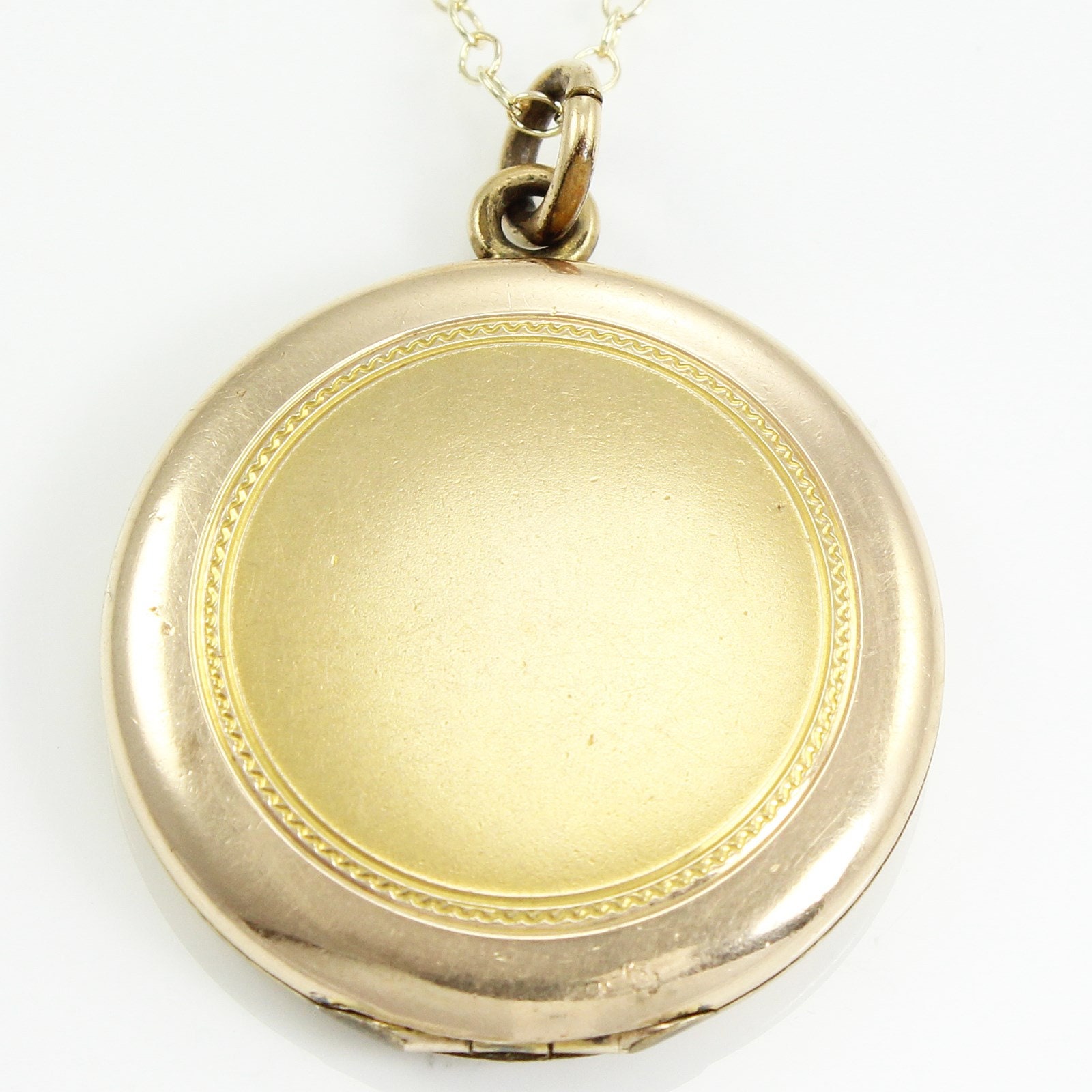 Estate Victorian Gold Filled Monogram Locket Charm Pendant Necklace - Ruby  Lane