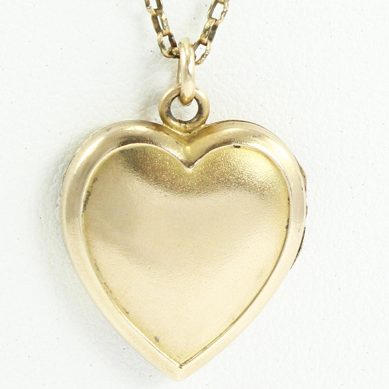 Vintage 10K Gold Filled HEART Shaped LOCKET Pendant Necklace with ...