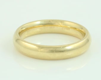 Vintage 14K Wedding Band by JR Wood Size 6, 14K Yellow Gold Band, 1960s 14K Wedding Ring 4.7g, 14K Comfort Fit Wedding Band, Vintage Jewelry