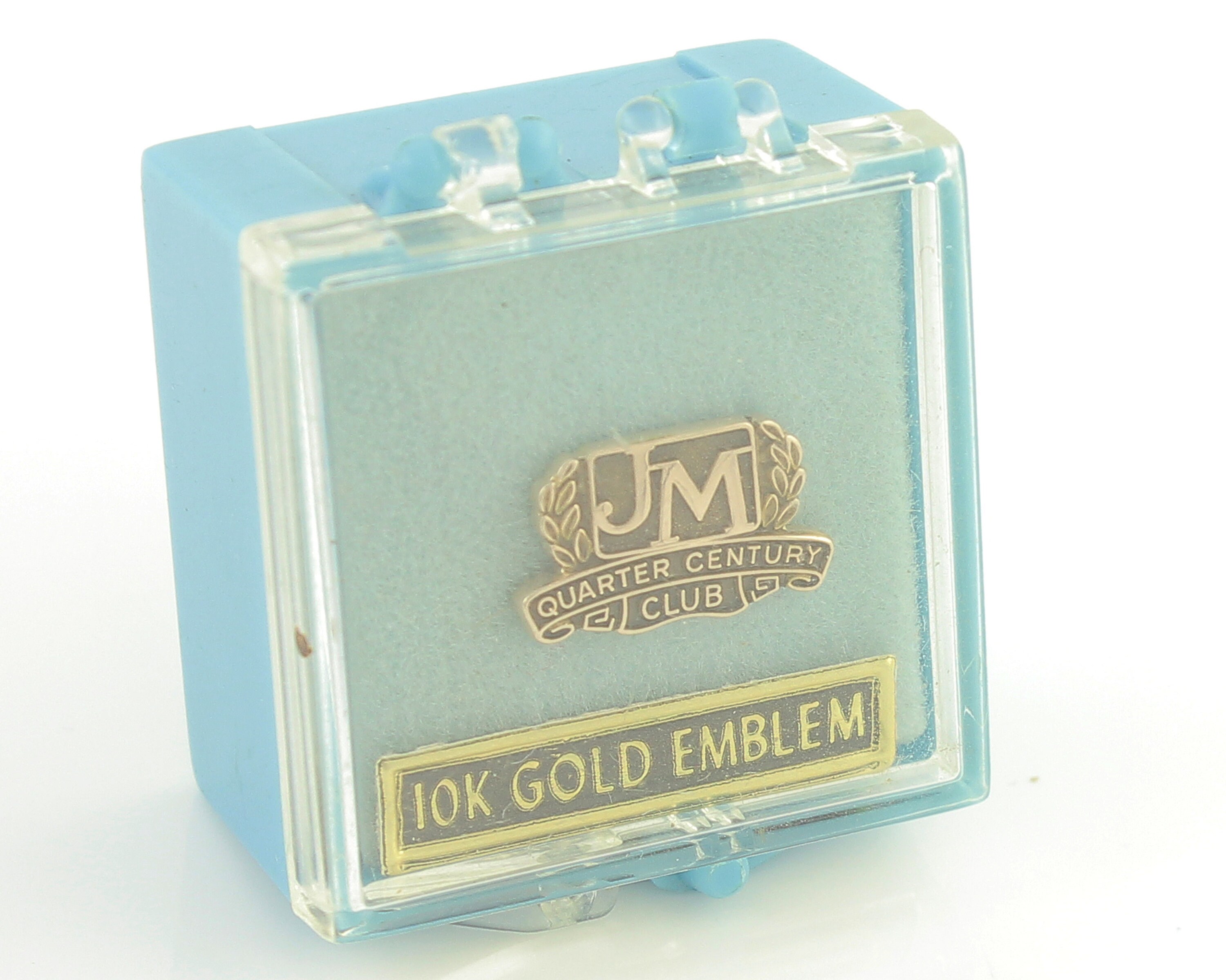10K Johns Manville Company Quarter Century Club Service Award Pin 10K Yellow Gold Tie Tack