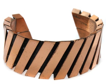Vintage Renoir Copper Cuff Bracelet, Modernist Wide Copper Cuff,  MidCentury Modern Renoir Copper Bracelet, Wide Copper Cuff,Vintage Jewelry
