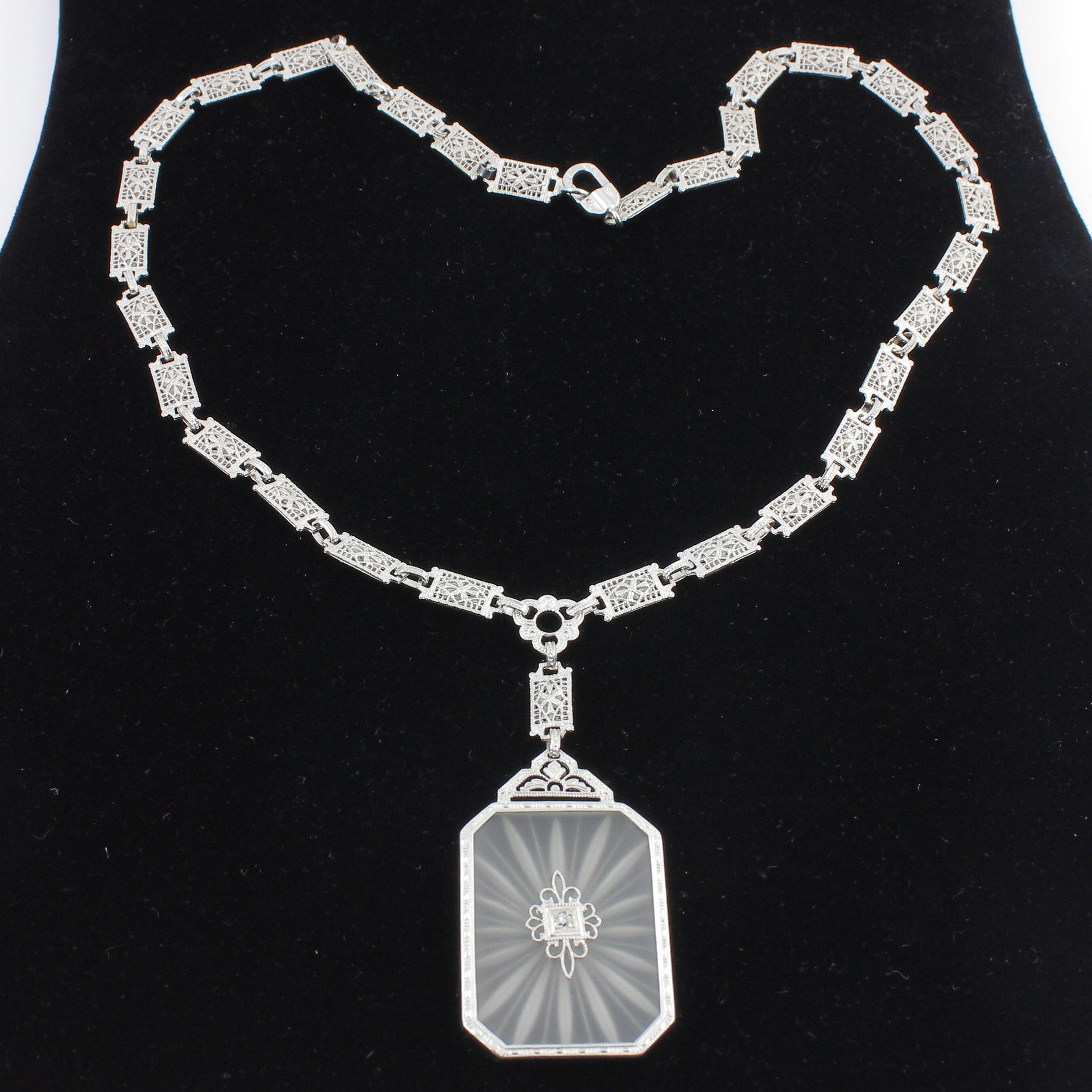 Vintage Crystal with Kuan Yin Necklace - Sunya Currie