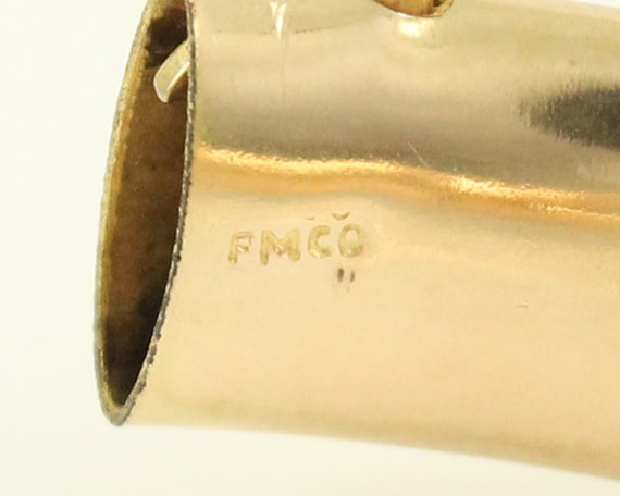 Antique 10K Gold Filled Ornate Bangle Bracelet, L… - image 8