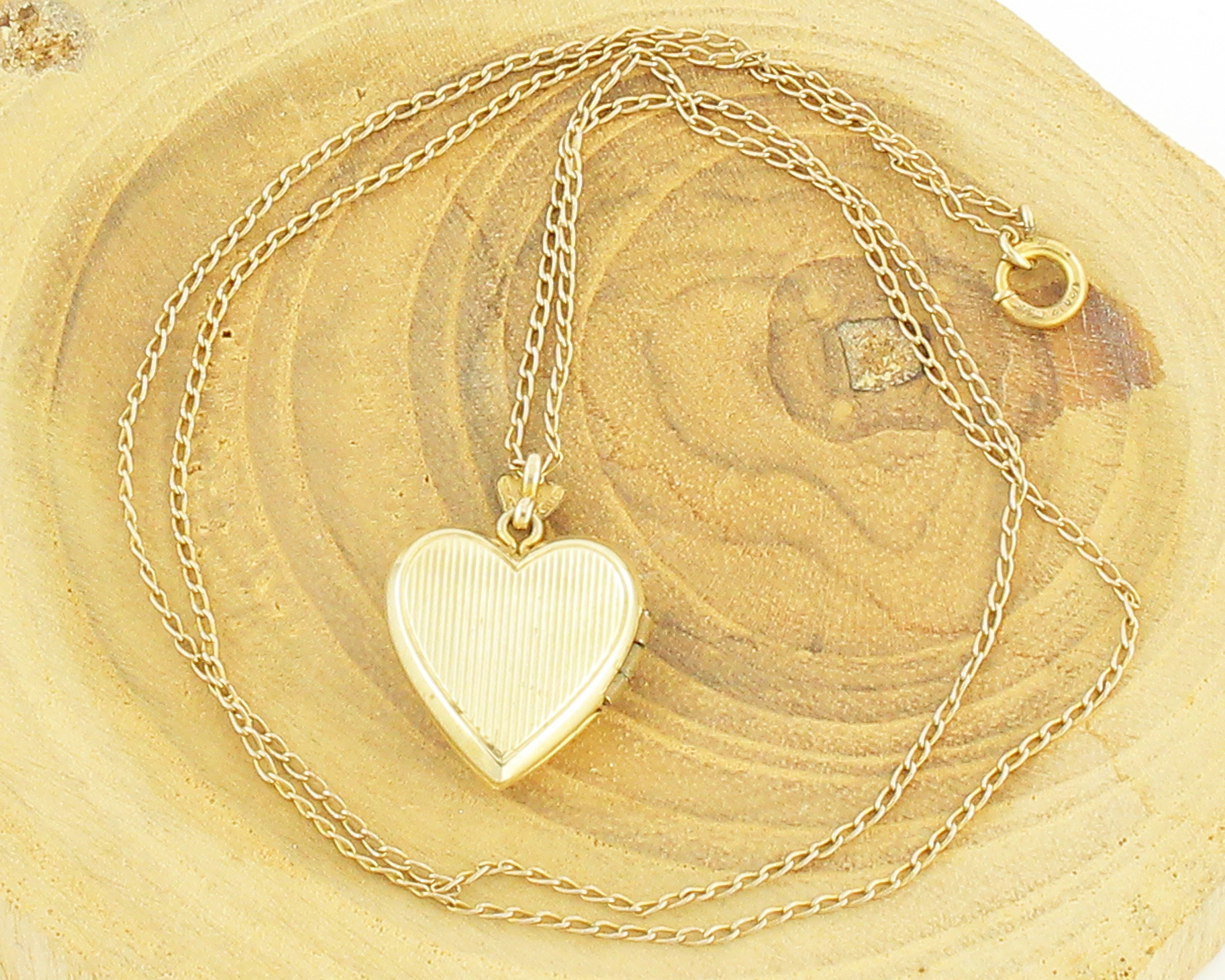 Vintage Engraved Heart Gold Filled Locket 1940s 1 20 12K GF
