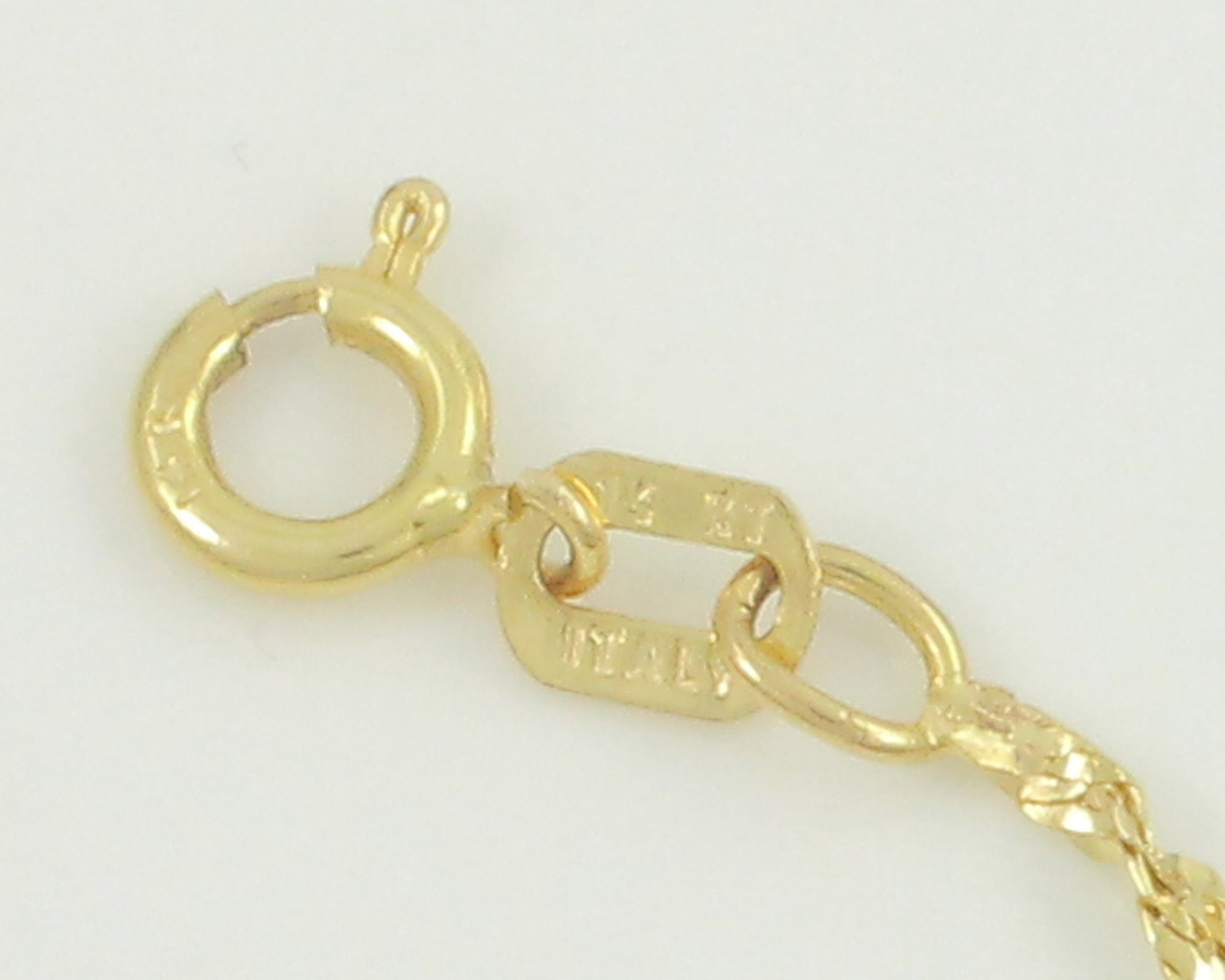 Vintage 14K Twisted Herringbone Chain Necklace, Vintage 14K Twisted