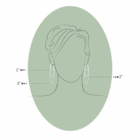 Vintage Chunky Sterling Vermeil Hoop Earrings, Ye… - image 8