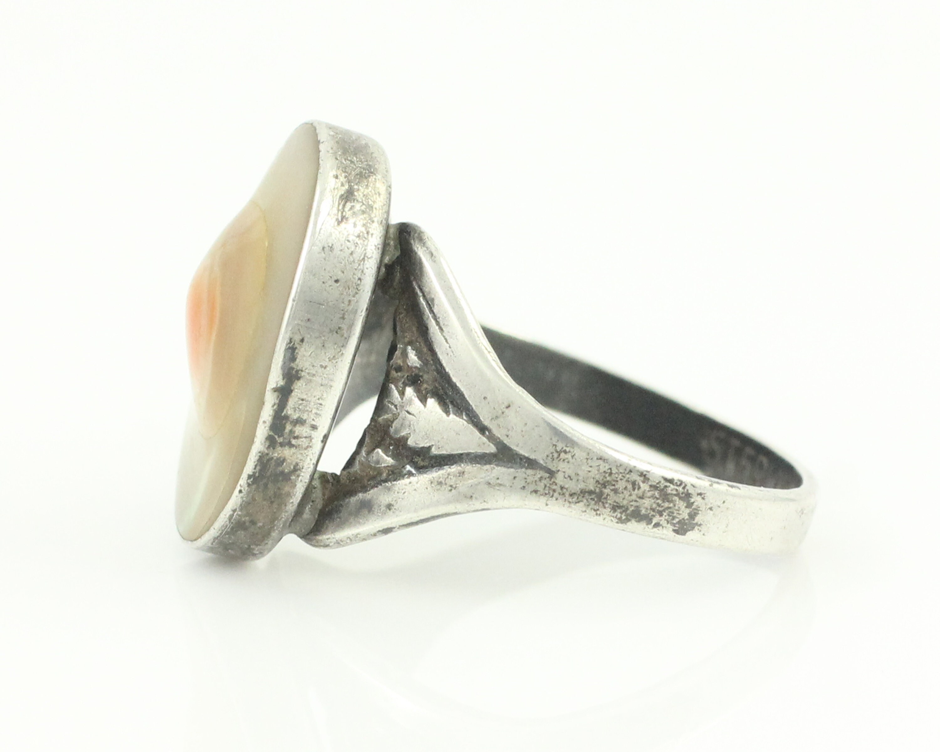 Victorian 18k Gold Blister Pearl Diamond Ring - Ruby Lane