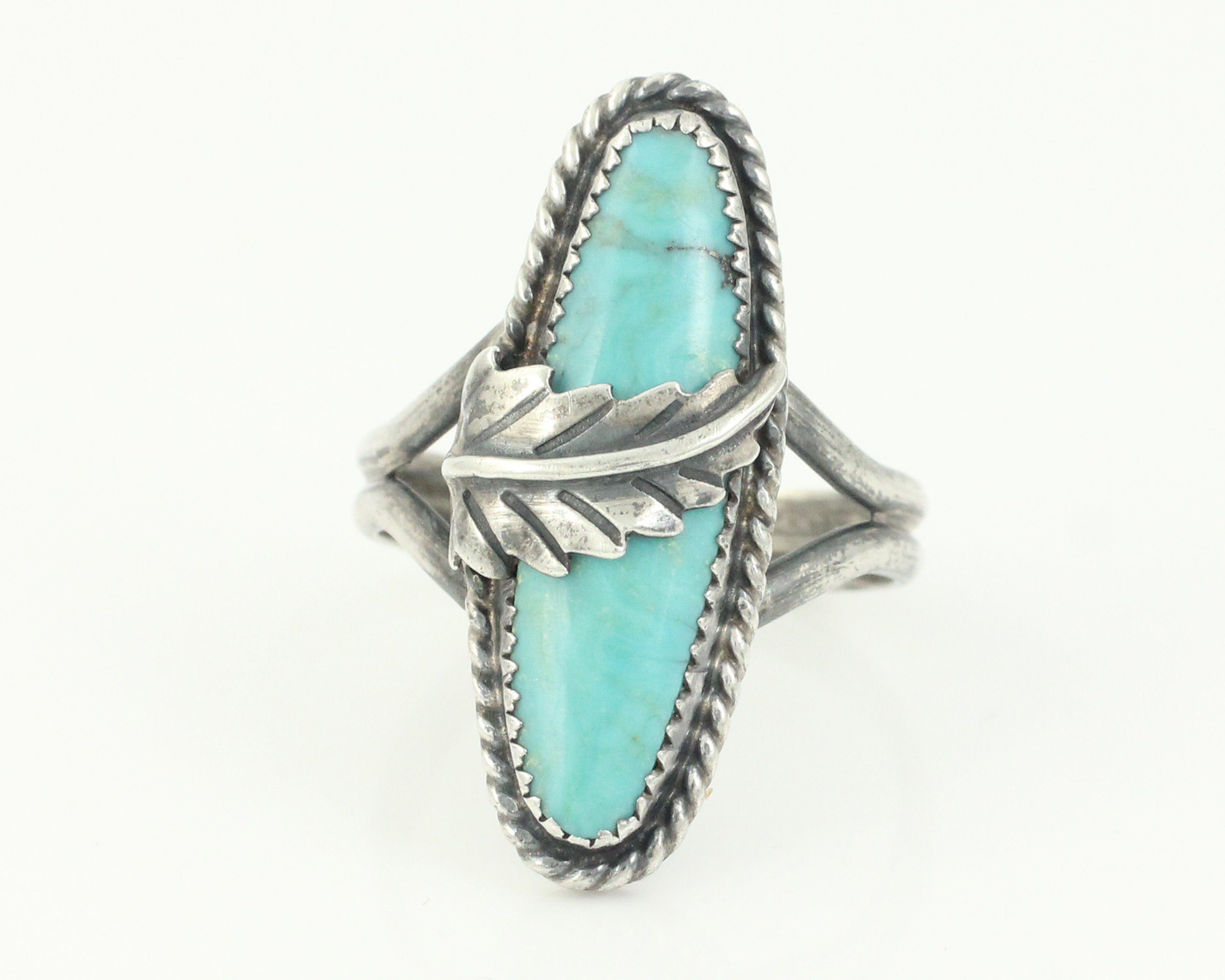 thumbnail interactive-video image 1 of Vintage Sterling Silver Turquoise Ring, Fred Harvey Era Sterling Ring 1 of 9