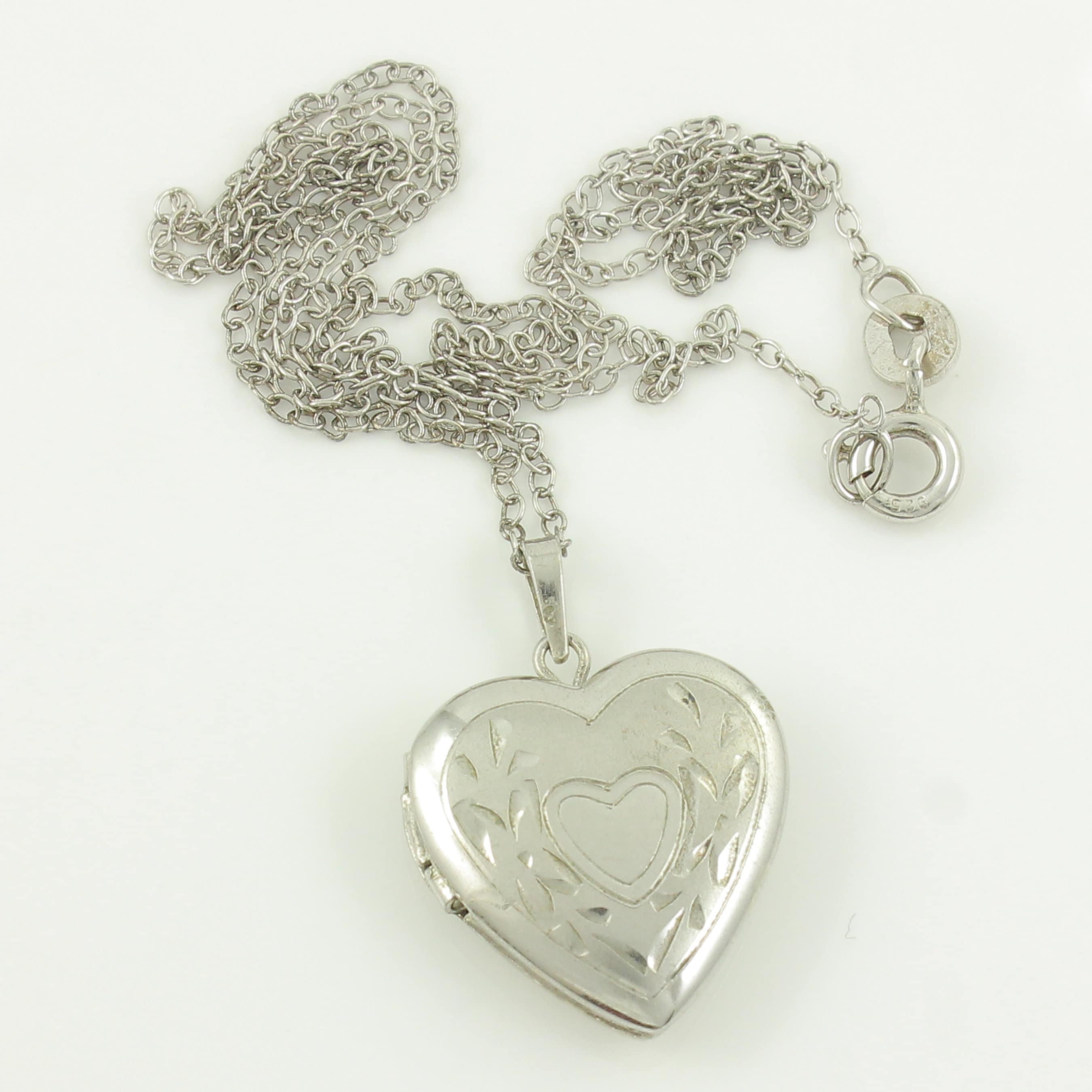 Silver Locket Necklaces For Women Engraved With Photos | LOVELOX