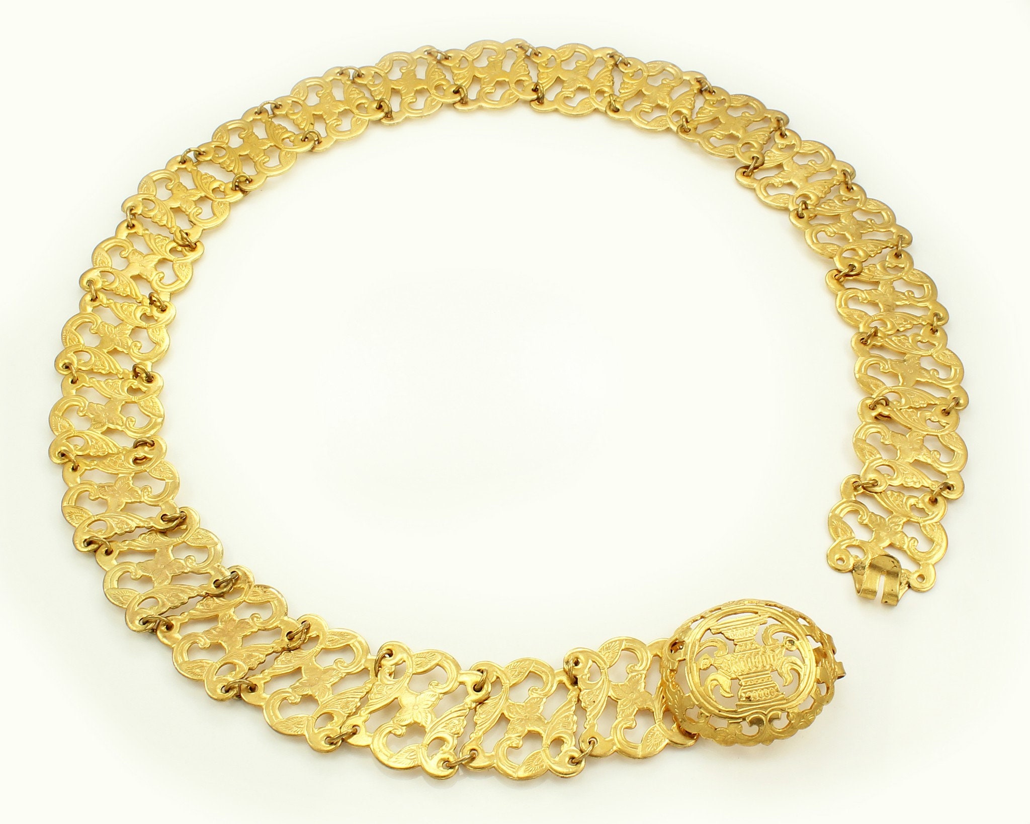 Vintage Peranakan Chinese Waist Belt (100 years old) Peranakan silver belts collection from Straits Chinese culture main image 3