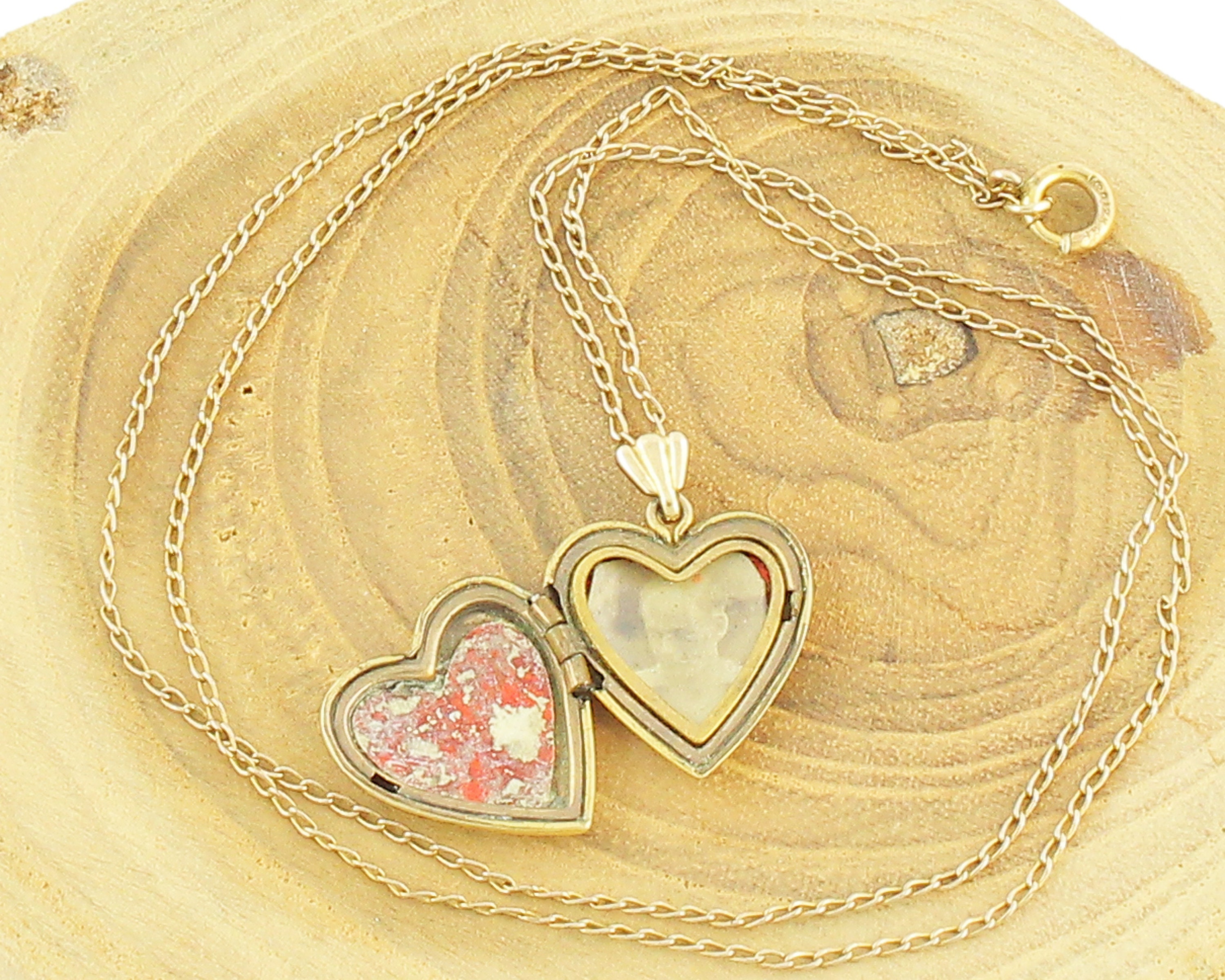 Vintage 10K Yellow and Rose Gold Heart Locket Necklace – Boylerpf