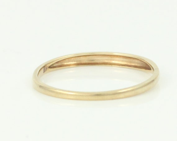 Vintage 10K Gold Wedding Ring, 10K Dainty Domed B… - image 5