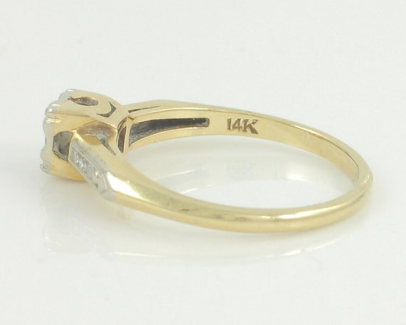 Vintage 14K Diamond Engagement Ring, .17 CT Diamo… - image 8