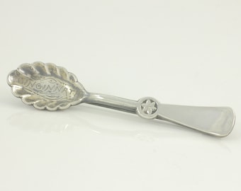 Vintage Engraved Cincinnati OH Spoon Pin, Victorian Silver Plate Cincinnati Souvenir Spoon Lapel Brooch, Antique Spoon Pin, Vintage Jewelry