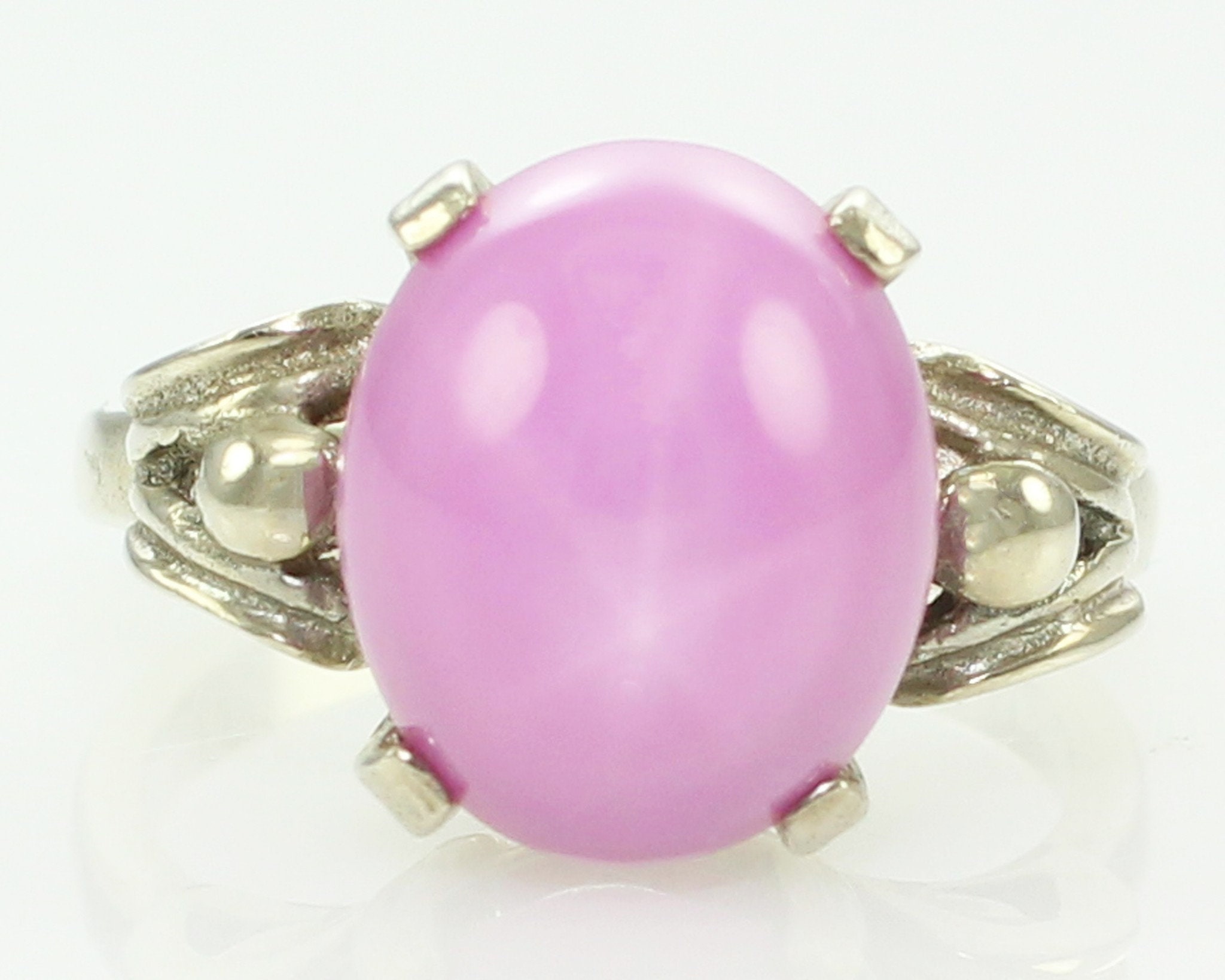 Pink Sapphire Ring - Oval 4.22 Ct. - Platinum 950