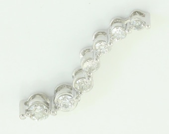 Vintage Diamond Journey Pendant, 14K White Gold .25 CT Diamond Journey Charm, Vintage Diamond Pendant, Vintage Jewelry