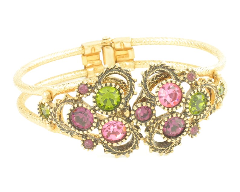 Sarah Coventry Austrian Lites Bracelet Ring Set, Rhinestone Clamper ...