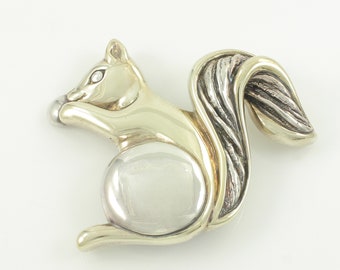 Vintage Squirrel Brooch Nurit Shoshana Bar-On Electroform Sterling, 925 Silver Vermeil Squirrel Pin, N.S. Bar-On 925 Brooch, Vintage Jewelry