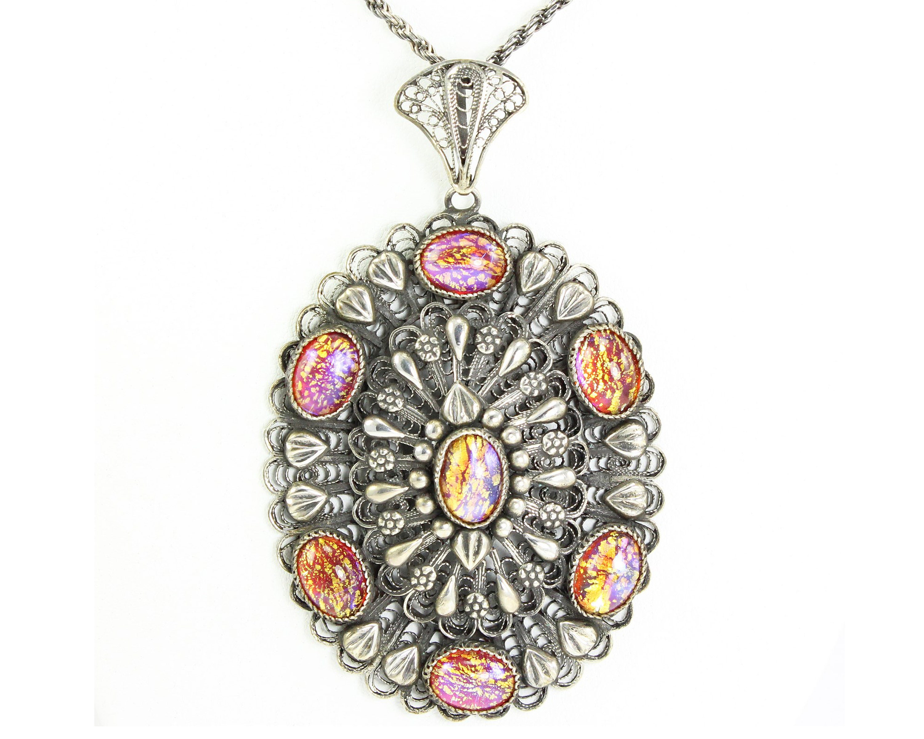 Vintage filigree deals necklace