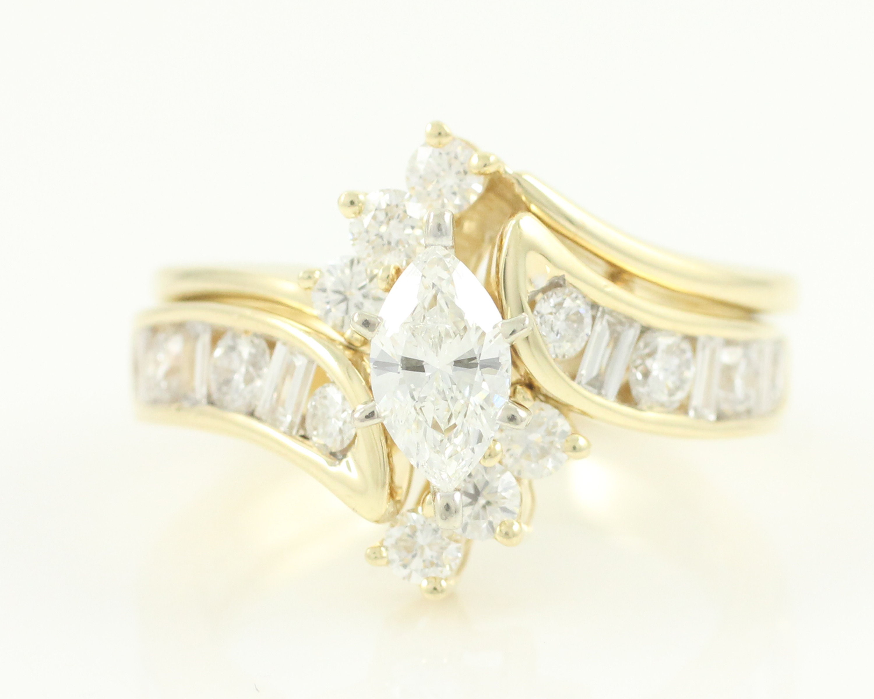 Marquise diamond 2024 bypass bridal set