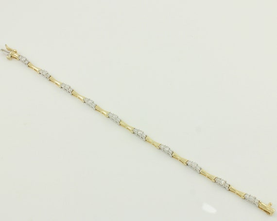 14K 2 CT Diamond Tennis Bracelet, Vintage 14K Whi… - image 7