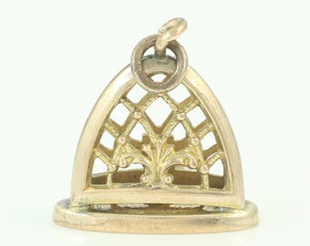 Antique Trellis Design Wax Seal Watch Fob,  Edwardian Watch Fob, Gold Filled Watch Fob Charm, Engraved Watch Fob Pendant, Vintage Jewelry