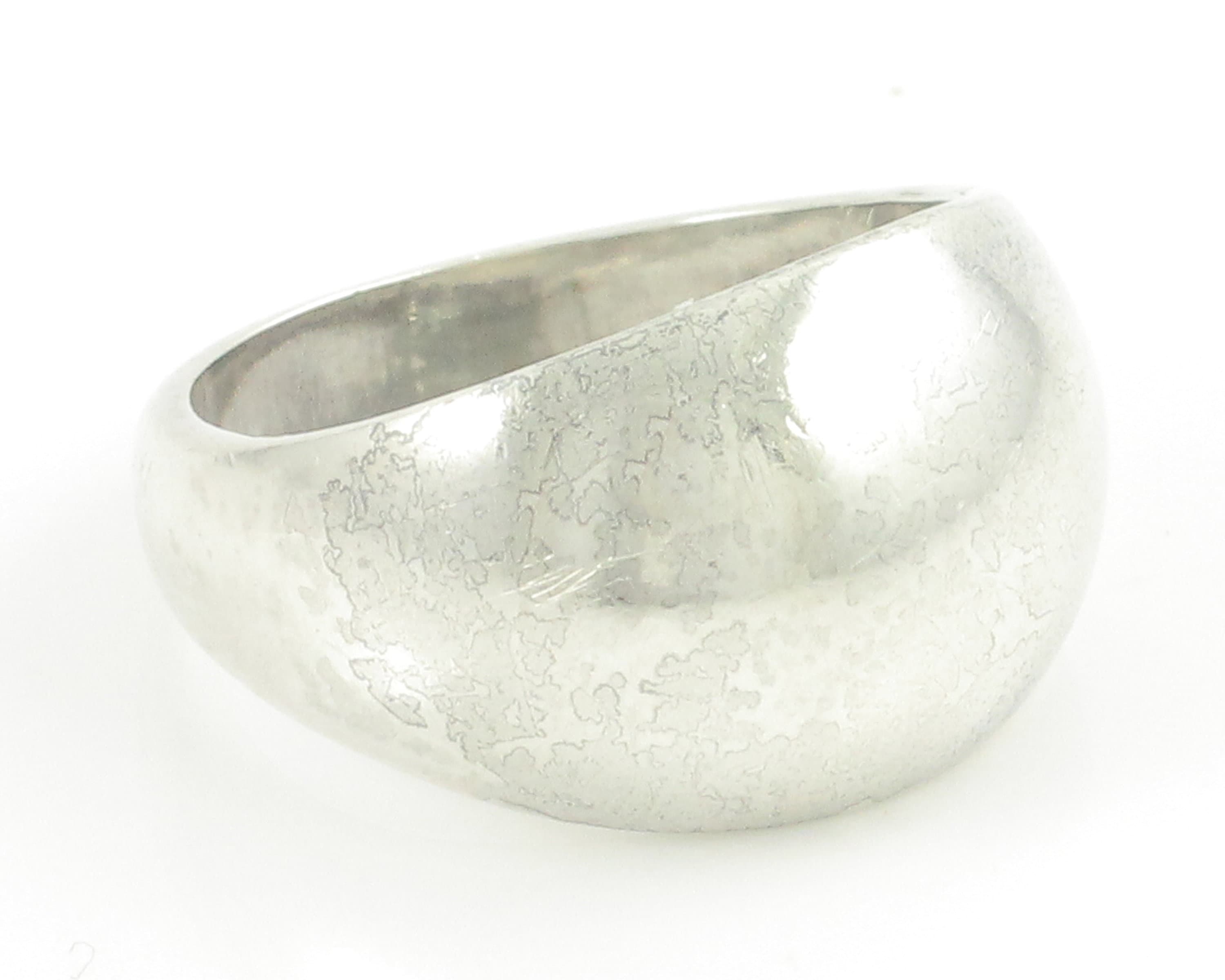 Vintage Sterling Dome Ring, Silver Dome Ring, Dome Ring Size 6.75