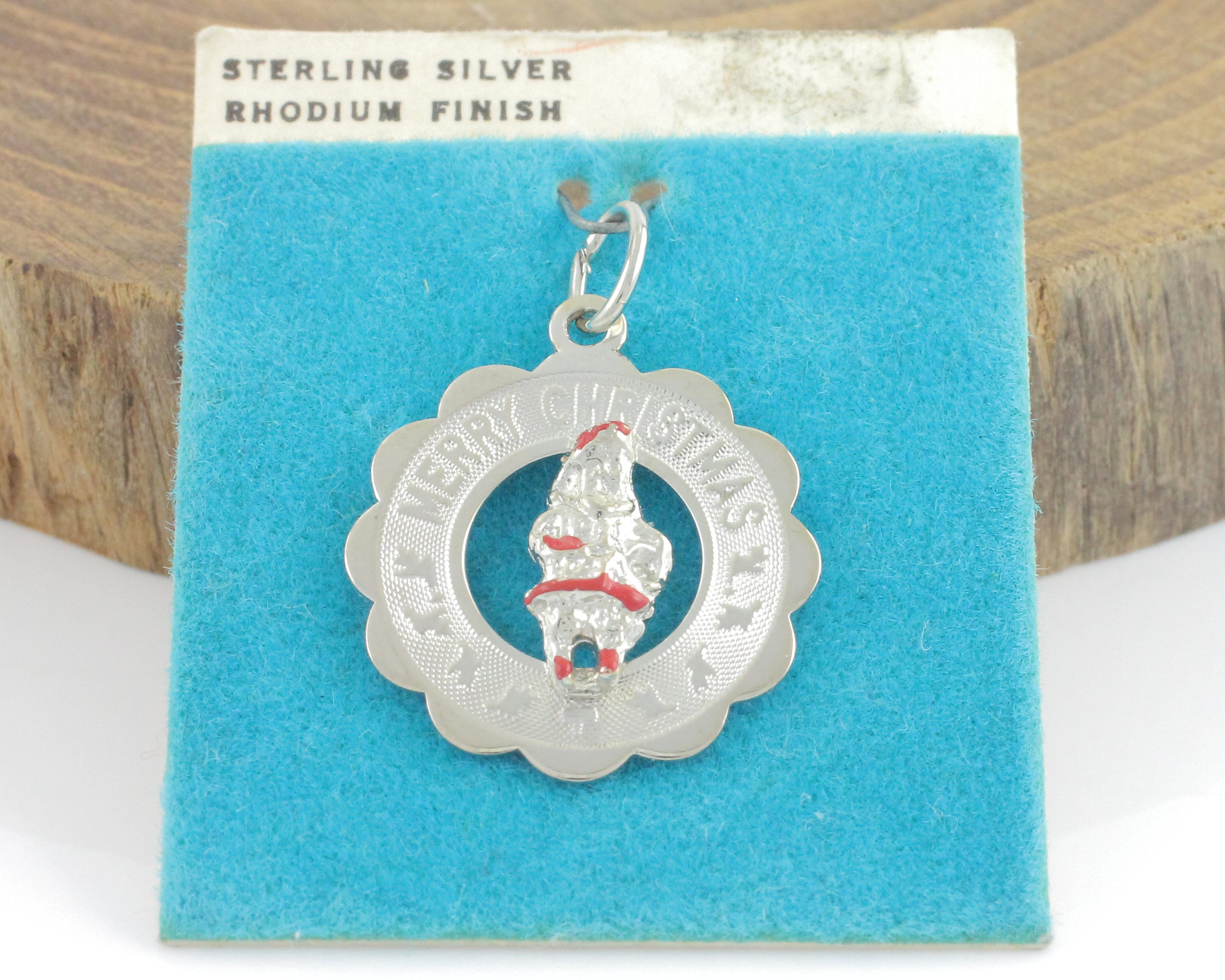 Santa Claus Charm Sterling Silver Antiqued Finish Santa Claus Charm Sterling Silver Antiqued Finish