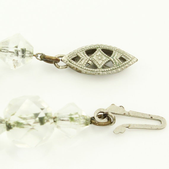 Vintage Faceted Rock Crystal Bead Necklace, Vinta… - image 4
