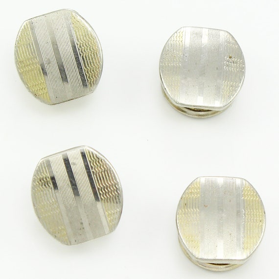 Vintage Art Deco Kum-A-Part Cufflinks: Two-Tone G… - image 2