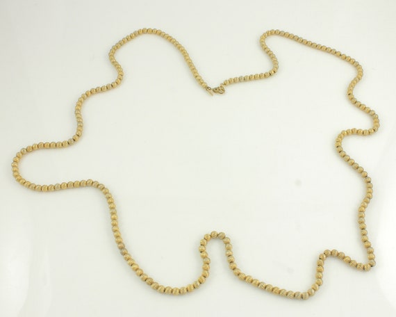 Vintage Monet Gold Tone Beaded Necklace, 1970s Ri… - image 4