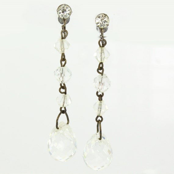 Art deco crystal earrings outlet