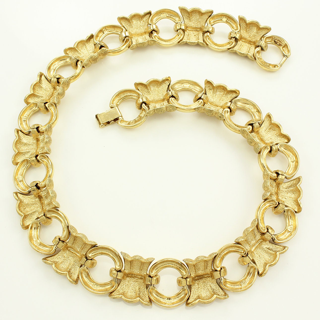 Vintage Givenchy Gold Tone Runway Necklace - 1980s Statement Jewelry ...