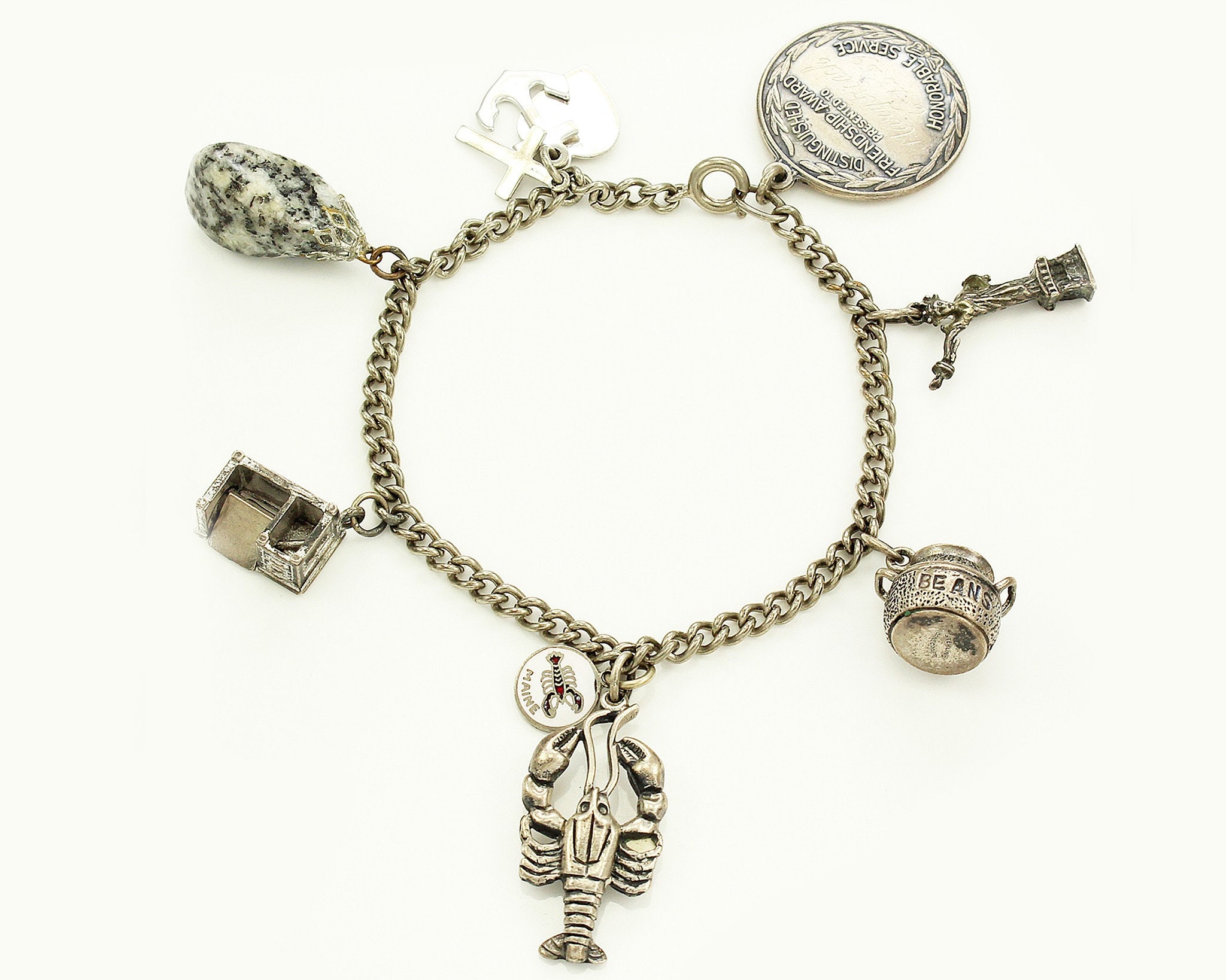 Siamese Chinese Porcelain Token & Silver Charm Bracelet | The Elephant Story