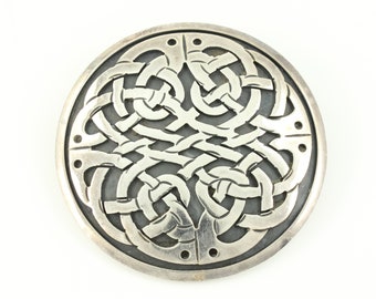 Vintage Sterling Knotwork Design Pin Pendant, Taxco Mexico 925 Silver Celtic Brooch, Mexican Sterling Silver Pendant, Vintage Jewelry