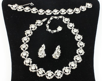 Vintage Bogoff Rhinestone Demi Parure, Vintage Bogoff Rhinestone Necklace Bracelet Earring Set,Vintage Bogoff Rhinestone Set,Vintage Jewelry