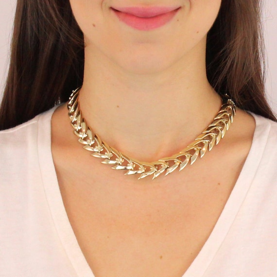 Vintage Coro Gold Tone Triangle Collar Necklace 1950s Coro Gold Tone Choker Mid Century Modern 16in Coro Necklace Vintage Costume Jewelry Etsy Australia