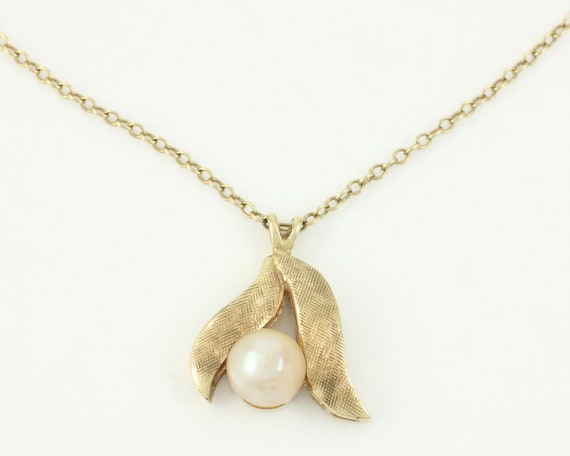 Vintage 14K Gold Pearl newest Pendant