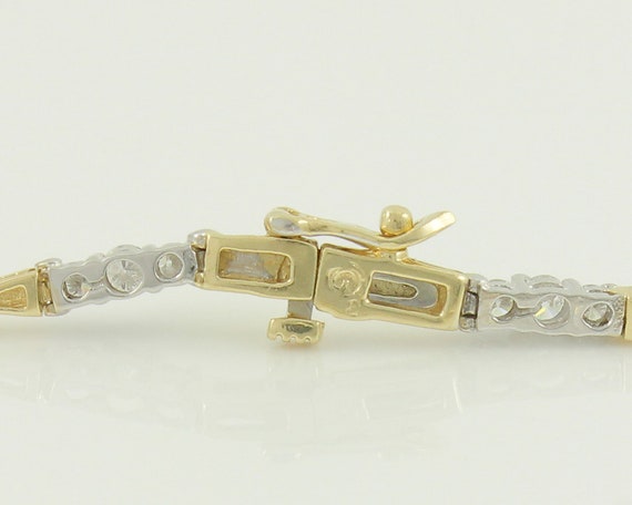 14K 2 CT Diamond Tennis Bracelet, Vintage 14K Whi… - image 9