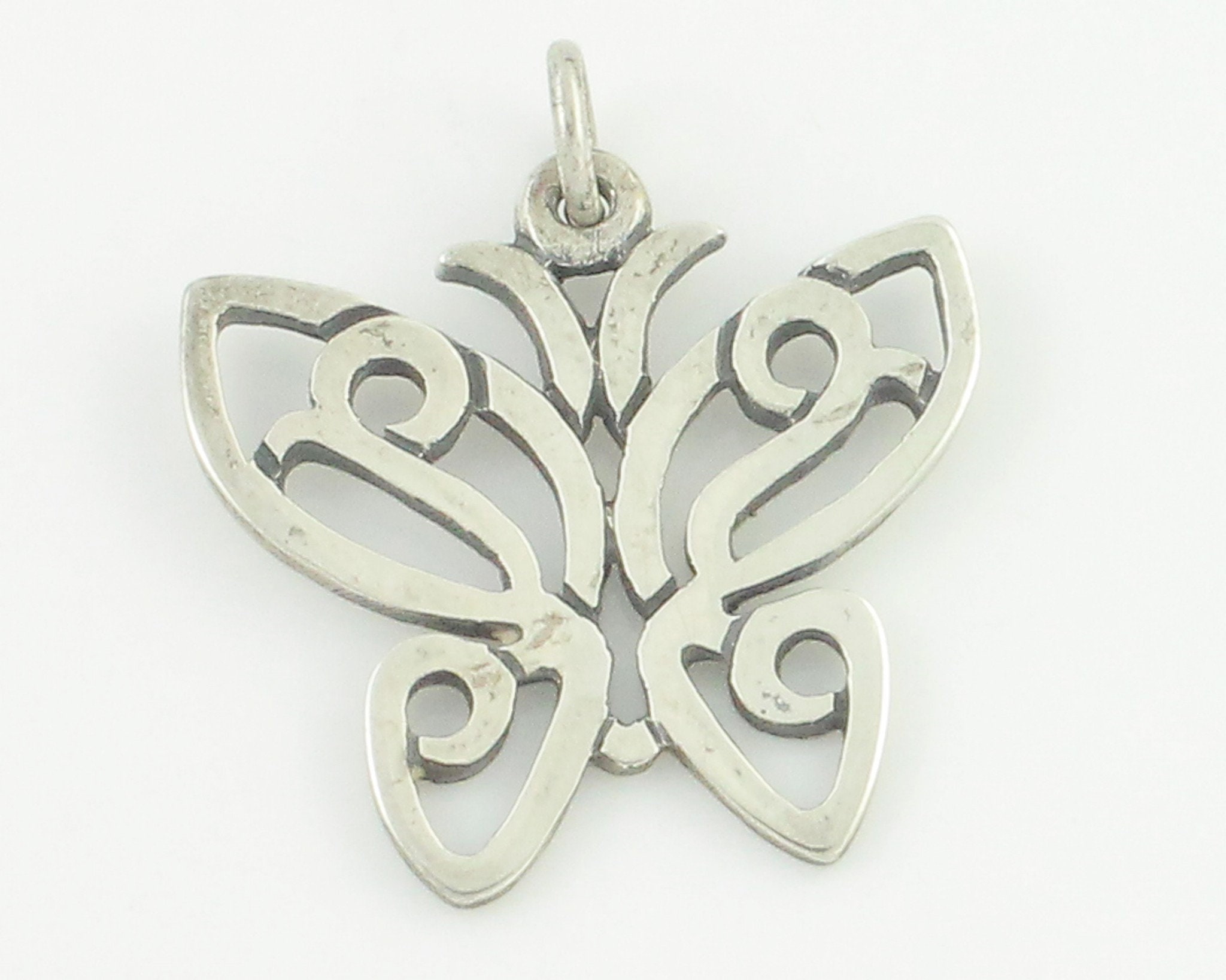 James Avery Lace Wing Butterfly Pendant - Retired Sterling Silver