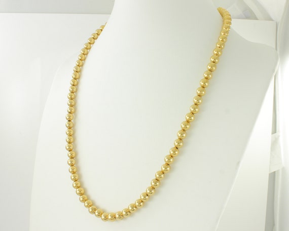 Vintage Napier Gold Tone Bead Necklace, Napier 7.… - image 3