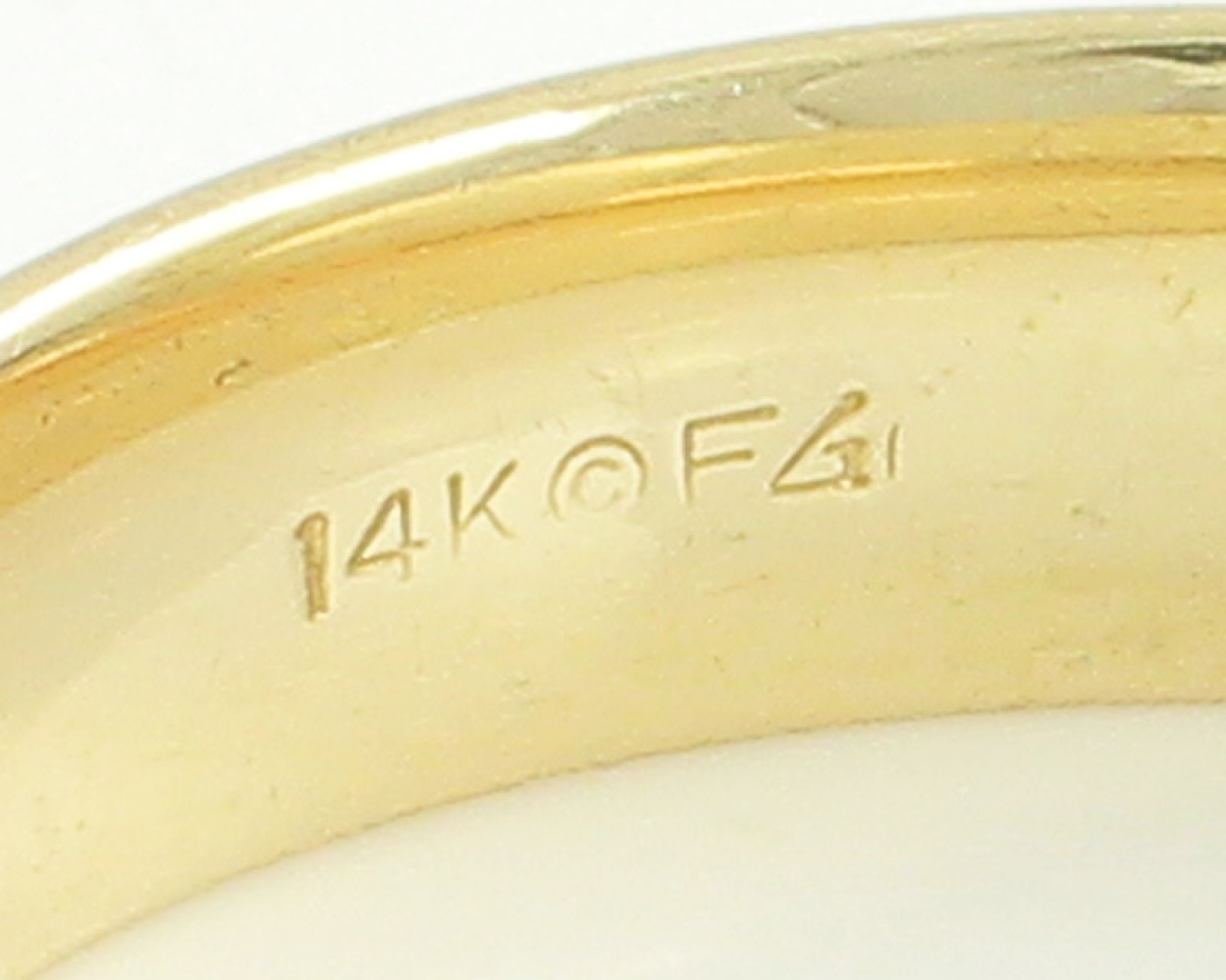 14k Vintage Wedding Band Frederick Goldman White and Yellow Gold Comfort Fit Man
