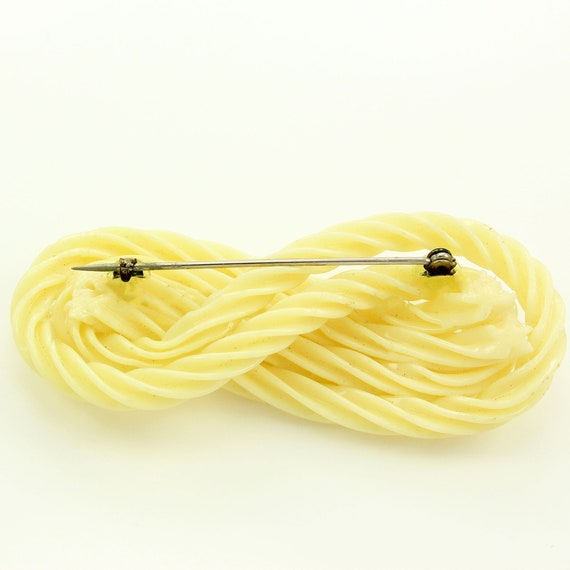 Celluloid Swirl Pin - Vintage Plastic Twist Brooc… - image 3