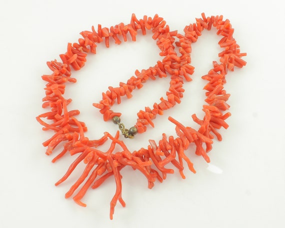 Vintage Natural Branch Coral Necklace, Vintage 18… - image 3