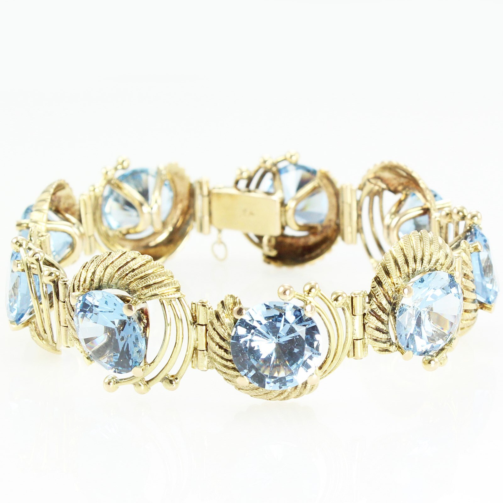 LAYAWAY 3 for AA MidCentury Modern 14K Green Gold Spiral Bracelet